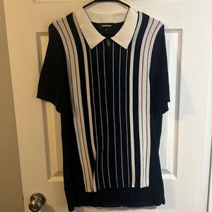 Express blue polo striped